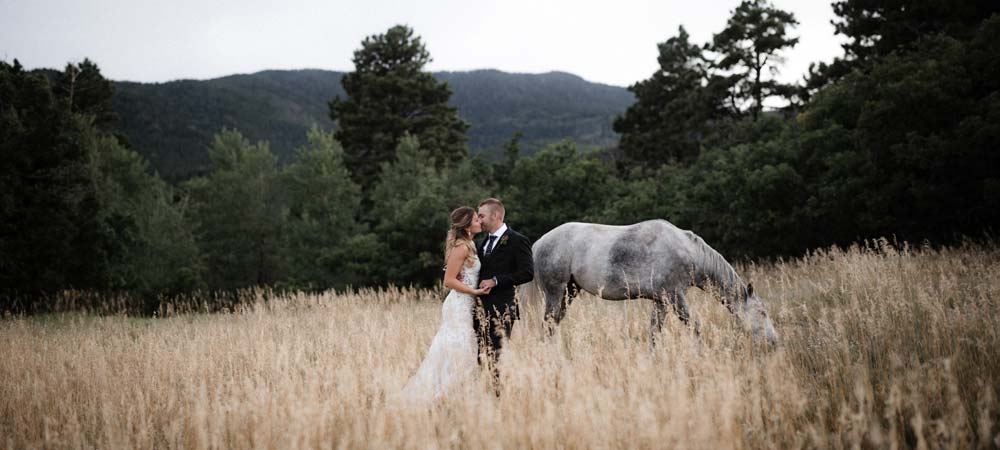 Golden hour wedding photos
