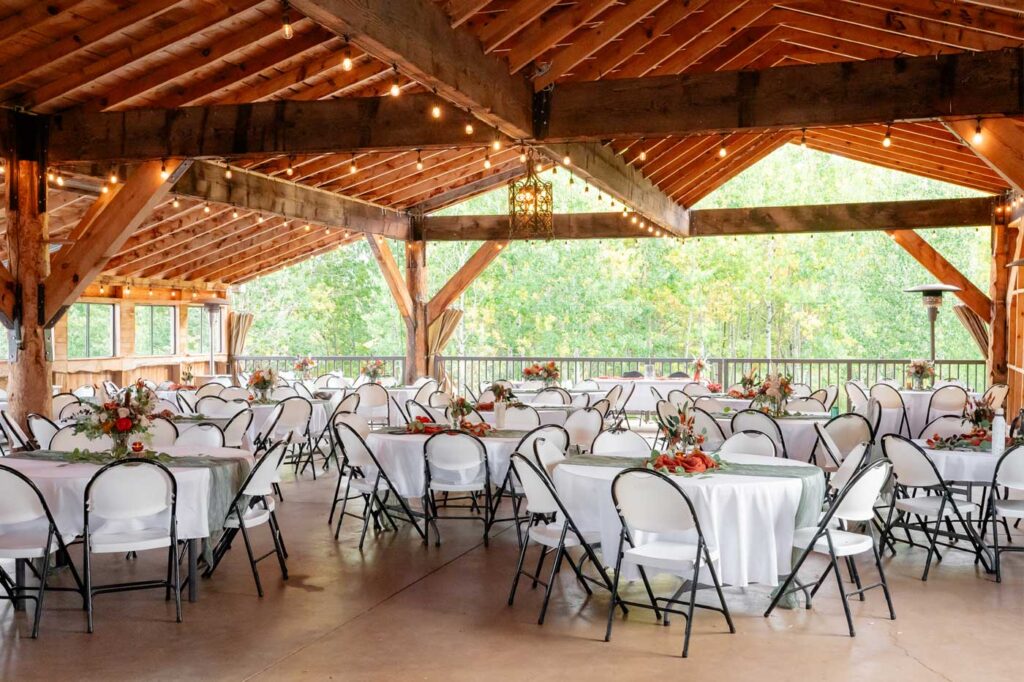 Open air wedding receptions